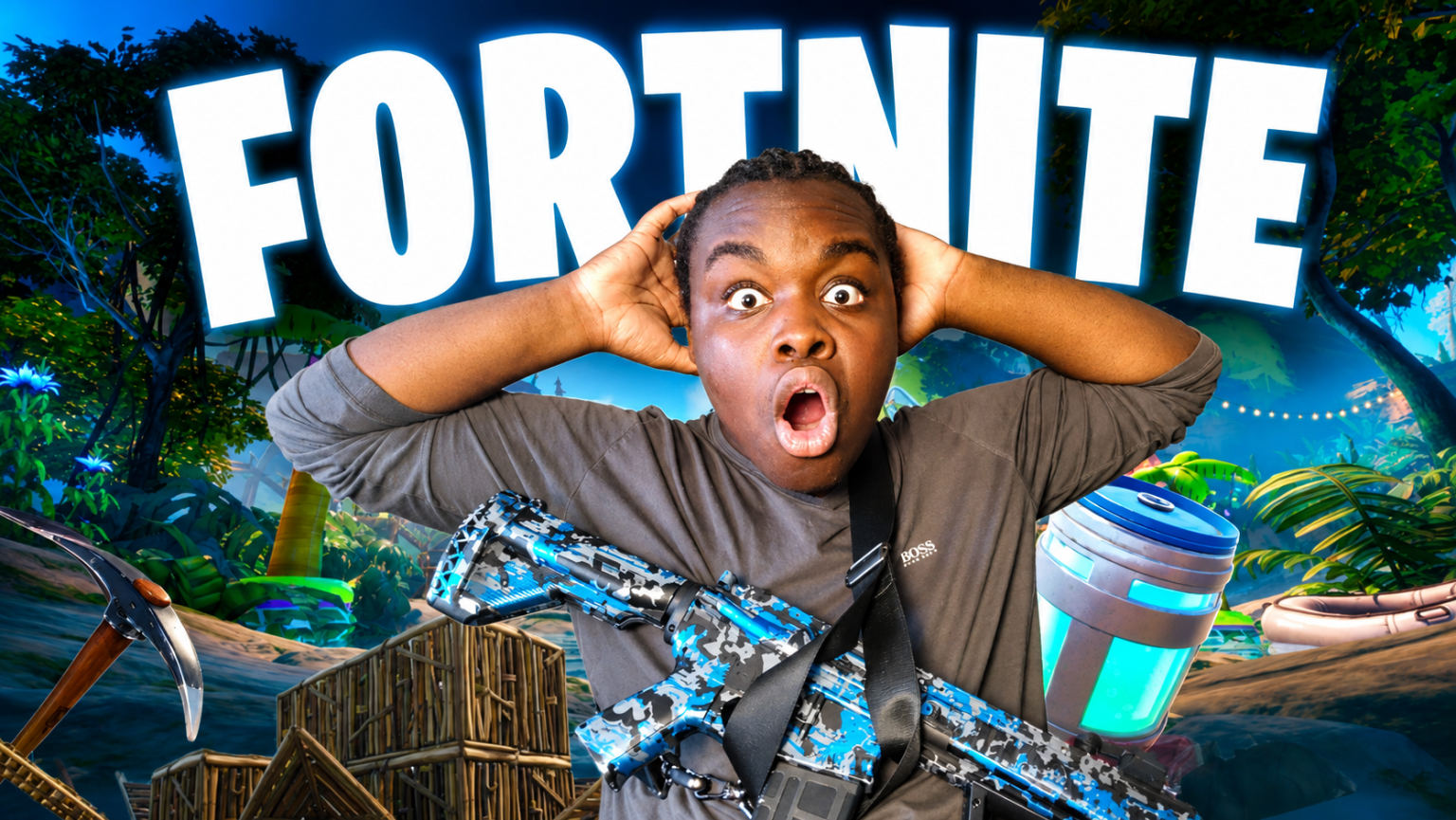 Fortnite Marathon artwork featuring Tunde and Fortnite characters